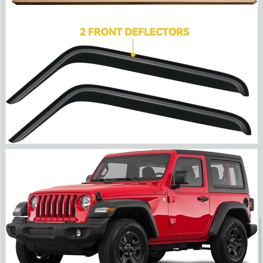 Black Front Deflectors for Jeep